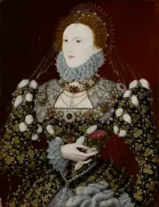 Queen Elizabeth I by Nicholas Hilliard oil on panel, circa 1575 On display in Room 2 on Floor 3 at the National Portrait Gallery NPG 190